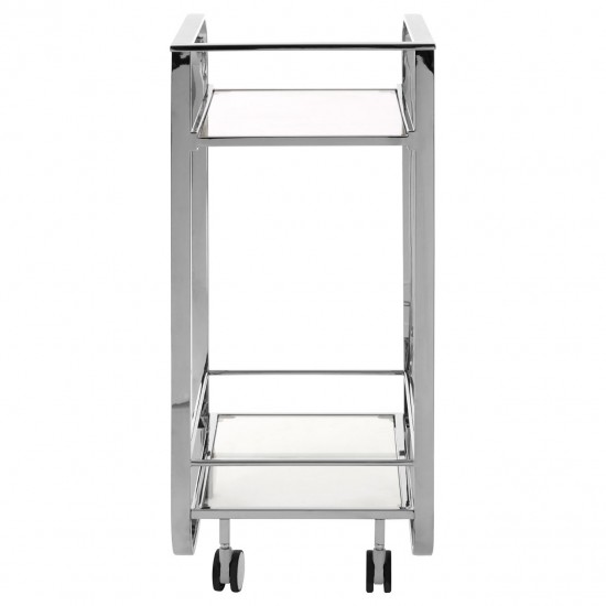 Albany Stainless Steel Finish Drinks Trolley