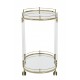 Adams Mirror Drinks Trolley With Warm Metallic Finish 