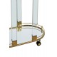 Adams Mirror Drinks Trolley With Warm Metallic Finish 