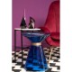 Hepburn Blue Glass and Gold Side Table 