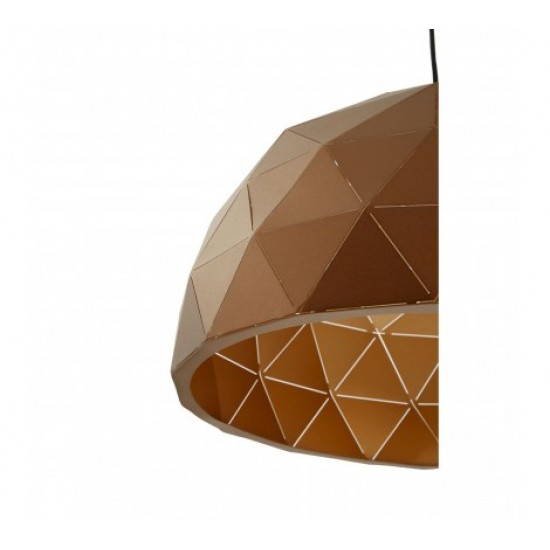 Malbec Small Copper Coloured Pendant Ceiling Light 