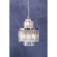 Lexington Six Bulb Silver Finish And Crystal Chandelier Pendant