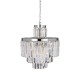 Lexington Eleven Bulb Silver Finish And Crystal Chandelier Pendant