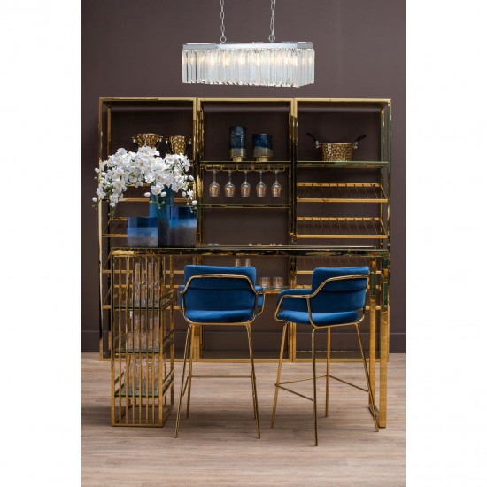 Lexington Eight Bulb Silver Finish And Crystal Chandelier