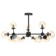 Abrita 12 Bulb Matte Black Pendant Ceiling Lamp