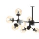 Abrita 12 Bulb Matte Black Pendant Ceiling Lamp
