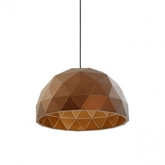 Malbec Small Copper Coloured Pendant Ceiling Light 