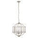 Earl 3 Bulb Glass and Chrome Finish Pendant Lamp
