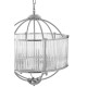 Earl 3 Bulb Glass and Chrome Finish Pendant Lamp