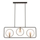 Abrita 3 Bulb Black and Bronze Finish Ceiling Lamp