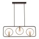 Abrita 3 Bulb Black and Bronze Finish Ceiling Lamp