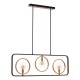 Abrita 3 Bulb Black and Bronze Finish Ceiling Lamp