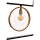 Abrita 3 Bulb Black and Bronze Finish Ceiling Lamp