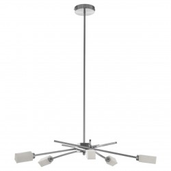 Abrita Frosted Glass and Silver Finish Ceiling Lamp