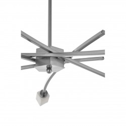Abrita Frosted Glass and Silver Finish Ceiling Lamp