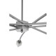 Abrita Frosted Glass and Silver Finish Ceiling Lamp