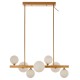 Abrita 7 Bulb Bronze Finish Pendant Ceiling Lamp