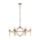 Abrita 6 Bulb Gold Finish Geo Pendant Lamp