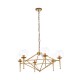 Abrita 6 Bulb Gold Finish Geo Pendant Lamp