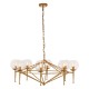 Abrita 8 Bulb Gold Finish Geo Pendant Lamp