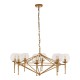 Abrita 8 Bulb Gold Finish Geo Pendant Lamp