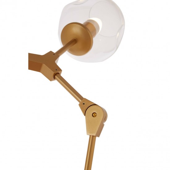 Abrita 8 Bulb Gold Finish Ceiling Pendant Lamp