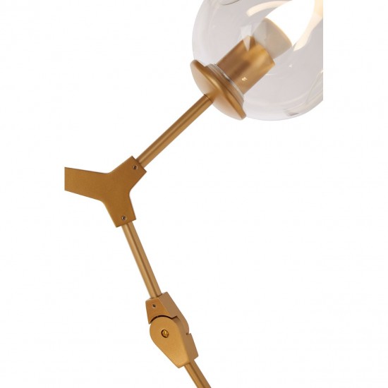 Abrita 8 Bulb Gold Finish Ceiling Pendant Lamp
