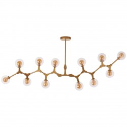 Abrita Gold Finish 12 Bulb Pendant Lamp