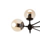 Abrita 10 Bulb Matte Black Ceiling Light