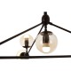 Abrita 10 Bulb Matte Black Ceiling Light