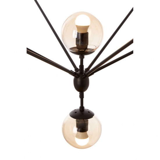 Abrita 21 Bulb Matte Black Pendant Ceiling Lamp