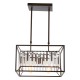 Alto 4 Bulb Black Finish and Glass Ceiling Lamp