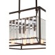 Alto 4 Bulb Black Finish and Glass Ceiling Lamp