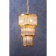 Sutton Gold And Glass Three Tier Slim Chandelier 