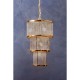 Sutton Gold And Glass Three Tier Slim Chandelier 