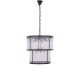 Sutton Black And Glass Two Tier Chandelier 