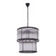 Sutton Black And Glass Two Tier Chandelier 