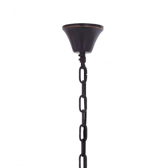 Sutton Black And Glass Two Tier Chandelier 