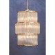 Sutton Nickel And Glass Three Tier Chandelier 