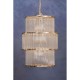 Sutton Nickel And Glass Three Tier Chandelier 
