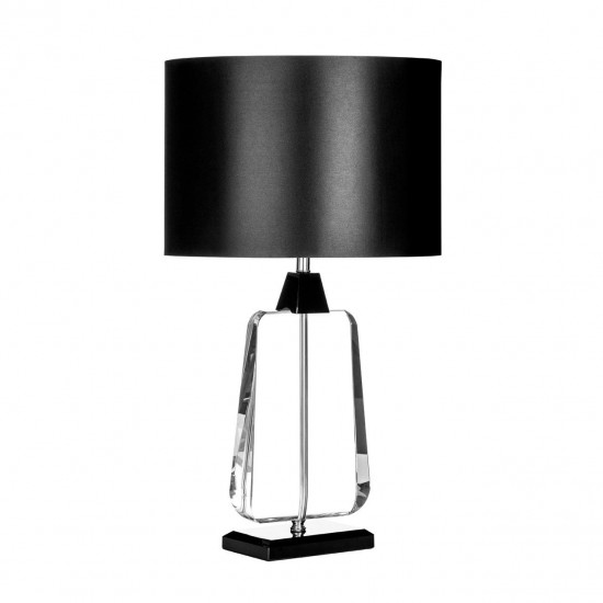 Lexington Tall Crystal And Black Table Lamp