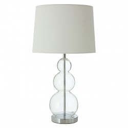 Orb Glass and Chrome Finish Table Lamp