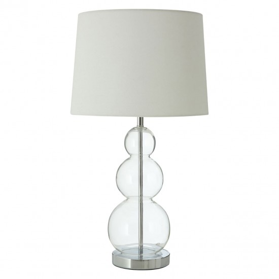 Orb Glass and Chrome Finish Table Lamp