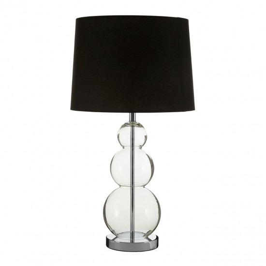 Orb Glass and Chrome Finish Table Lamp