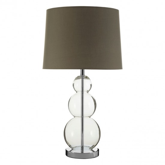 Orb Glass and Chrome Finish Table Lamp