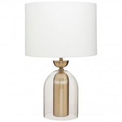 Stockholm Glass and Brass Finish Table Lamp