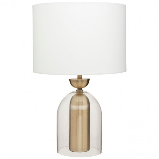 Stockholm Glass and Brass Finish Table Lamp