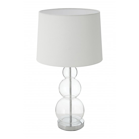 Orb Glass and Chrome Finish Table Lamp