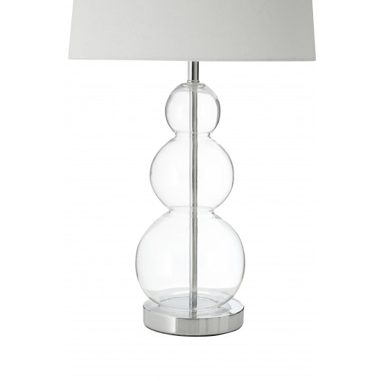 Orb Glass and Chrome Finish Table Lamp