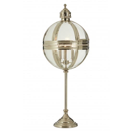  Cardinal Glass and Nickel Table Lamp